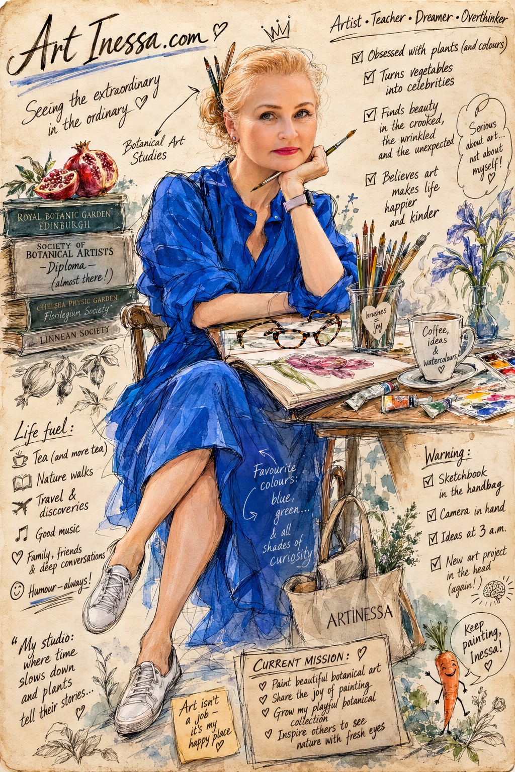 Inessa Falina, botanical watercolour artist