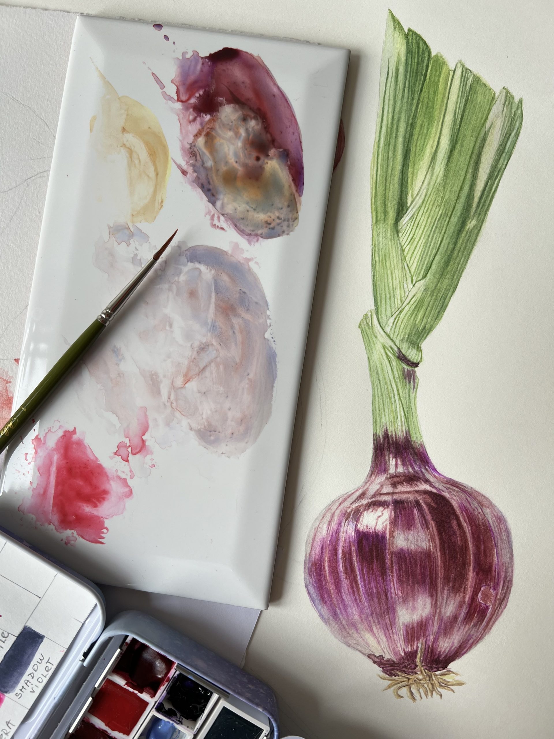 Painting an onion